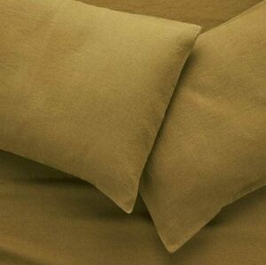 CB2 Linen Dijon Standard Pillowcases Set of 2, 51x66 cm